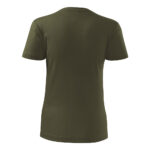 Tricou bumbac dama Classic New, Verde Militar - imagine 3