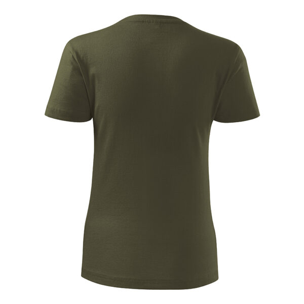 Tricou bumbac dama Classic New, Verde Militar - imagine 3