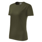 Tricou bumbac dama Classic New, Verde Militar