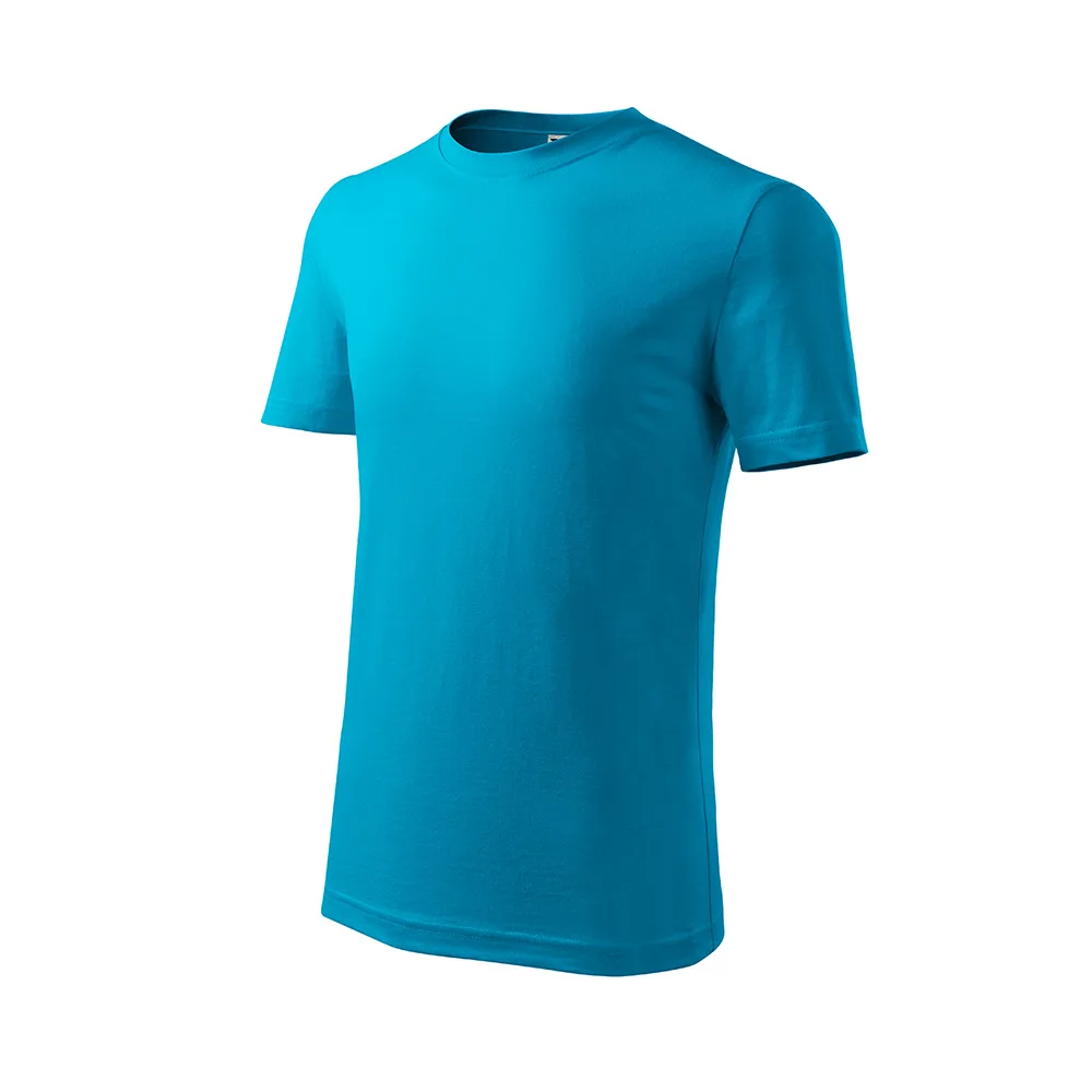 Tricou bumbac copii Classic New, Turcoaz - imagine 1