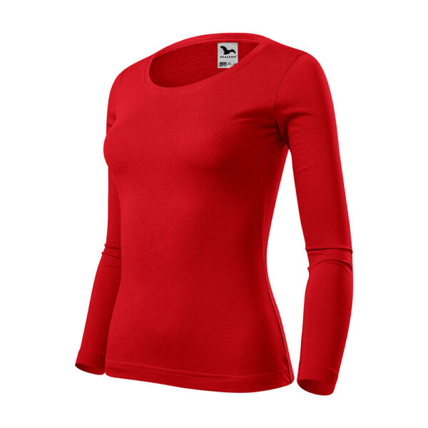 FIT-T LS Bluza dama bumbac FIT-T, Rosu - imagine 1