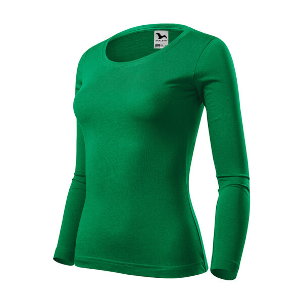 FIT-T LS Bluza dama bumbac FIT-T, Verde mediu - imagine 1