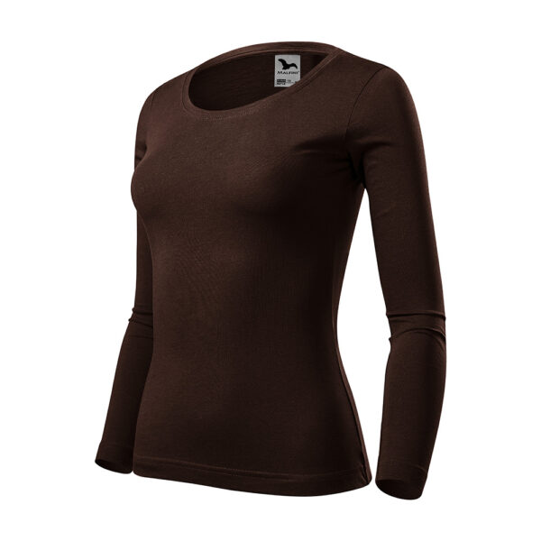 FIT-T LS Bluza dama bumbac FIT-T, Cafea - imagine 1