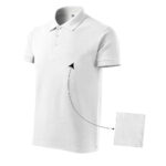 Tricou polo bumbac Cotton, Alb - imagine 4
