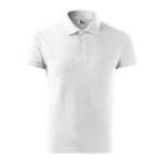Tricou polo bumbac Cotton, Alb - imagine 2