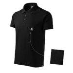 Tricou polo bumbac Cotton, Negru - imagine 4