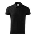 Tricou polo bumbac Cotton, Negru - imagine 2