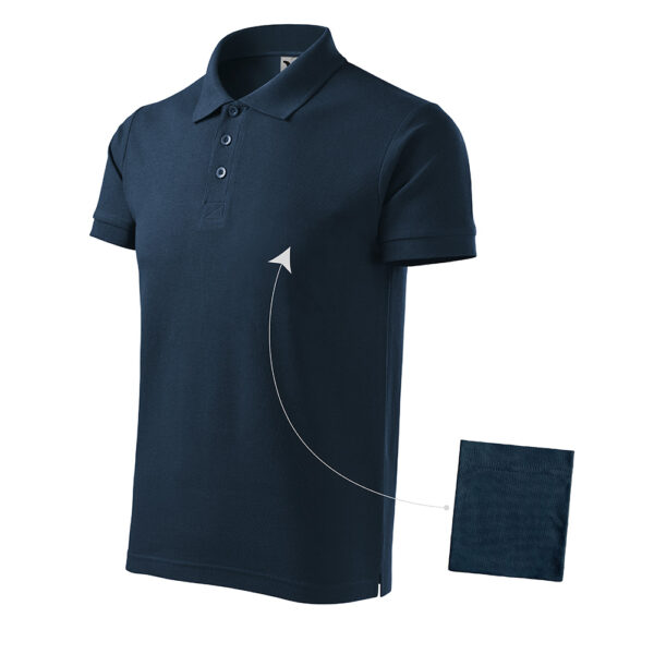 Tricou polo bumbac Cotton, Bleumarin - imagine 4