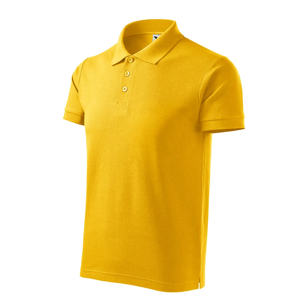 Tricou polo bumbac Cotton, Galben - imagine 1
