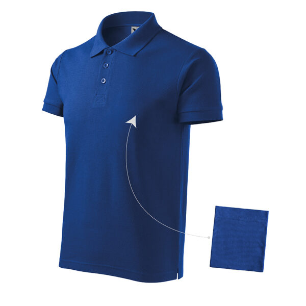 Tricou polo bumbac Cotton, Albastru Royal - imagine 4