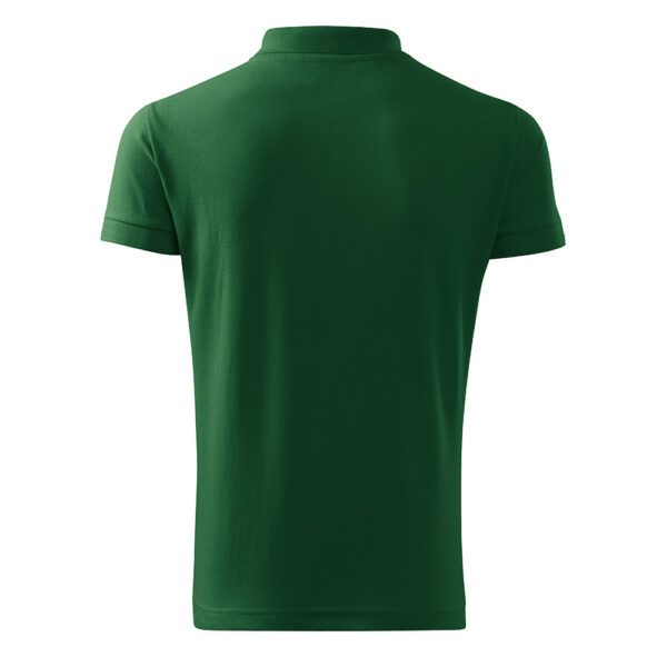 Tricou polo bumbac Cotton, Verde sticla - imagine 3