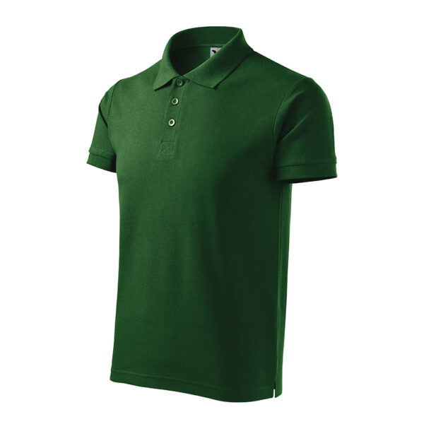 Tricou polo bumbac Cotton, Verde sticla - imagine 1