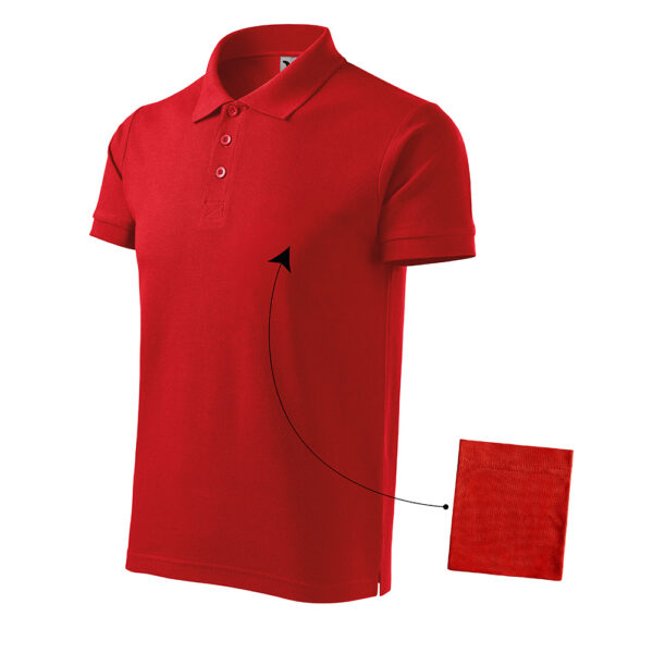 Tricou polo bumbac Cotton, Rosu - imagine 4