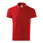 Tricou polo bumbac Cotton, Rosu - imagine 2