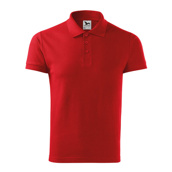 Tricou polo bumbac Cotton, Rosu - imagine 2