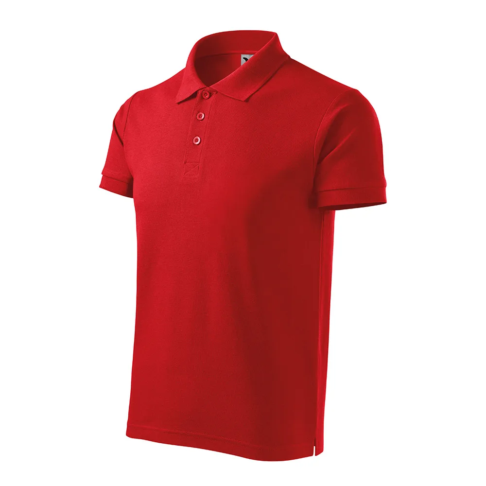 Tricou polo bumbac Cotton, Rosu - imagine 1