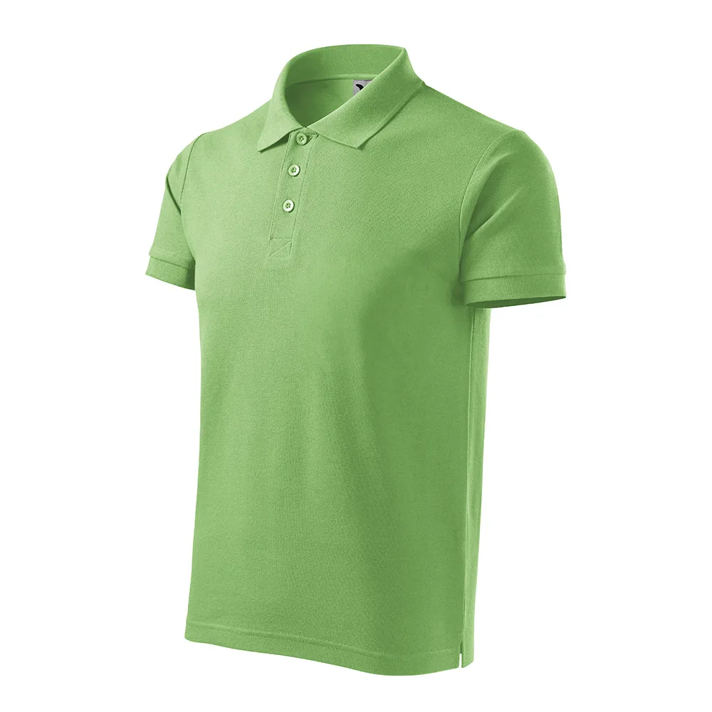 Tricou polo bumbac Cotton, Verde iarba - imagine 1