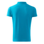 Tricou polo bumbac Cotton, Turcoaz - imagine 3