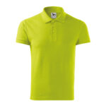 Tricou polo bumbac Cotton, Verde lime - imagine 2