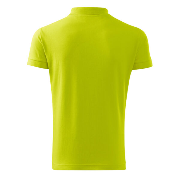 Tricou polo bumbac Cotton, Verde lime - imagine 3