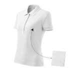 Tricou polo bumbac dama Cotton, Alb - imagine 6