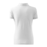 Tricou polo bumbac dama Cotton, Alb - imagine 4