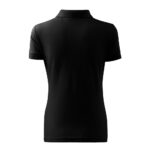 Tricou polo bumbac dama Cotton, Negru - imagine 3
