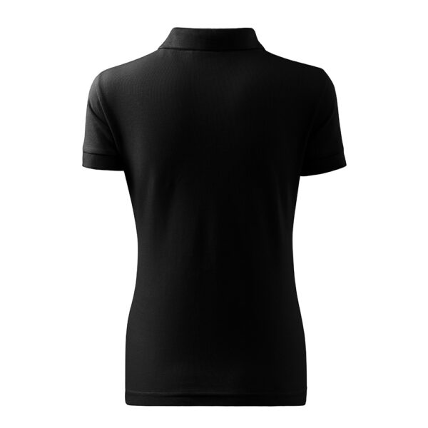 Tricou polo bumbac dama Cotton, Negru - imagine 3