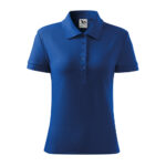Tricou polo bumbac dama Cotton, Albastru Royal - imagine 2
