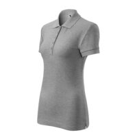 Tricou polo bumbac dama Cotton, Gri inchis