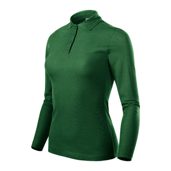 231_06_C Bluza dama bumbac Polo Pique, Verde sticla - imagine 1
