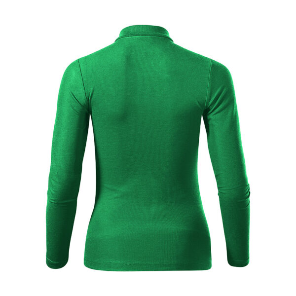 Bluza dama bumbac Polo Pique, Verde mediu - imagine 3