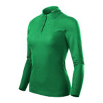 Bluza dama bumbac Polo Pique, Verde mediu