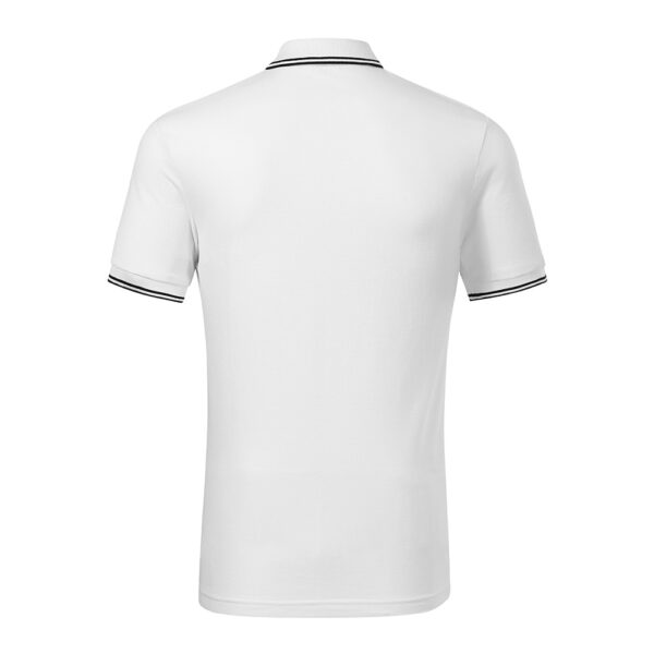 Tricou polo bumbac Focus, Alb - imagine 3