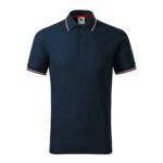 Tricou polo bumbac Focus, Bleumarin - imagine 2