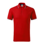 Tricou polo bumbac Focus, Rosu - imagine 2