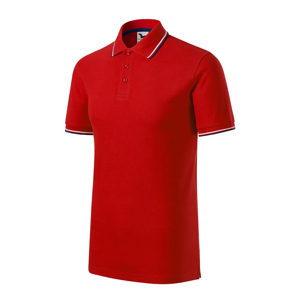 Tricou polo bumbac Focus, Rosu - imagine 1