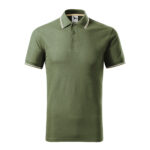 Tricou polo bumbac Focus, Khaki - imagine 2