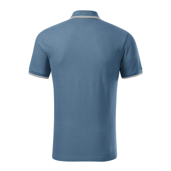 Tricou polo bumbac Focus, Denim - imagine 3