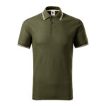 Tricou polo bumbac Focus, Verde militar - imagine 2