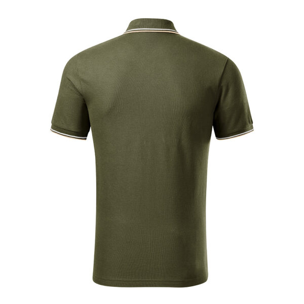 Tricou polo bumbac Focus, Verde militar - imagine 3