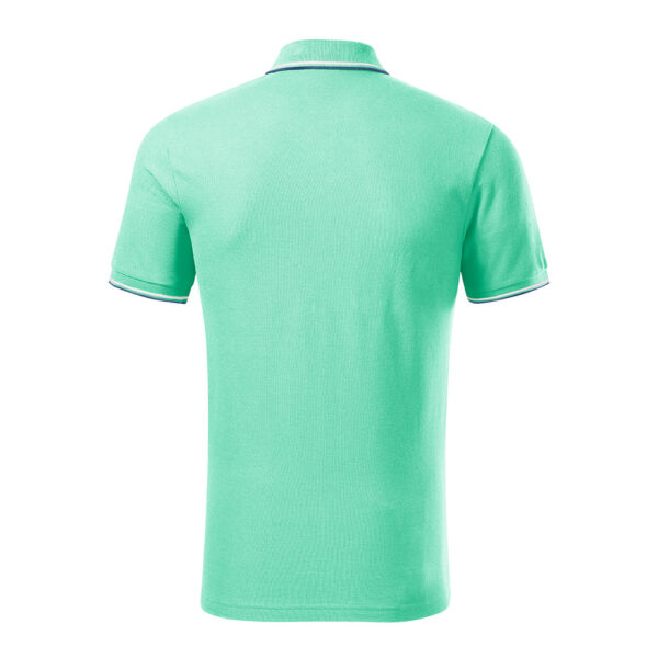 Tricou polo bumbac Focus, Verde menta - imagine 3