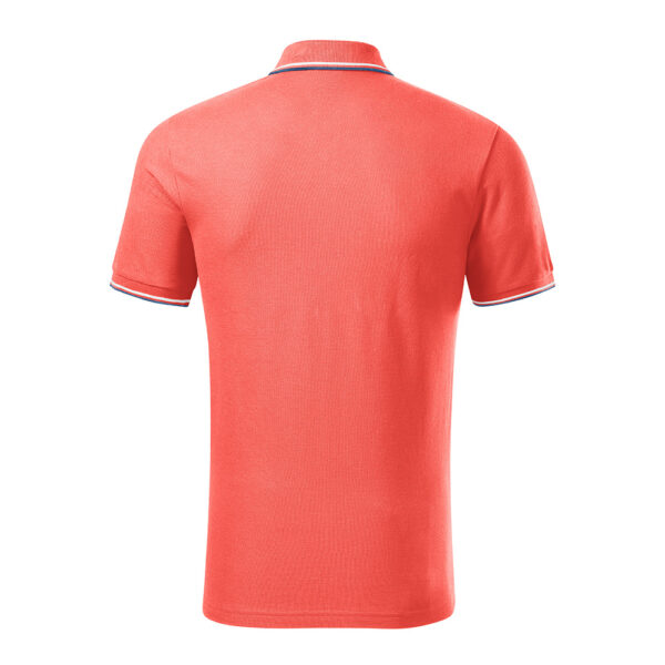 Tricou polo bumbac Focus, Coral - imagine 3