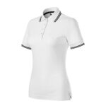 Tricou polo bumbac dama Focus, Alb