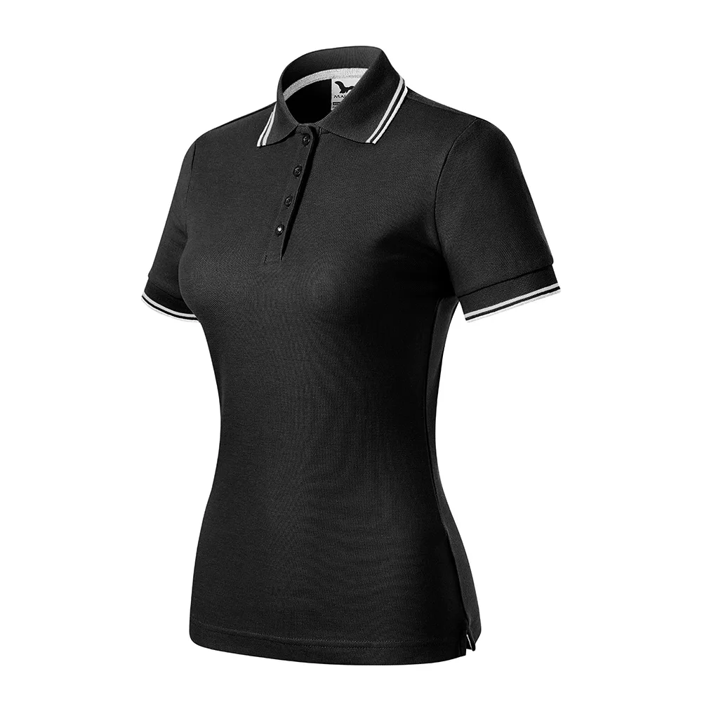 FOCUS Tricou polo bumbac dama Focus, Negru - imagine 1