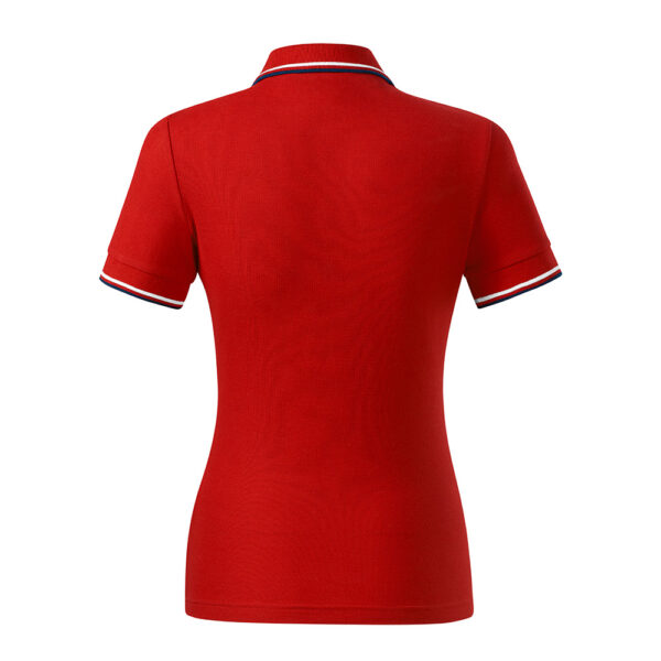 Tricou polo bumbac dama Focus, Rosu - imagine 3