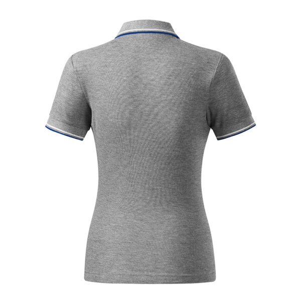 Tricou polo bumbac dama Focus, Gri inchis - imagine 3