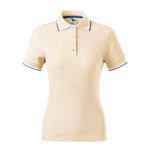 Tricou polo bumbac dama Focus, Migdala - imagine 2