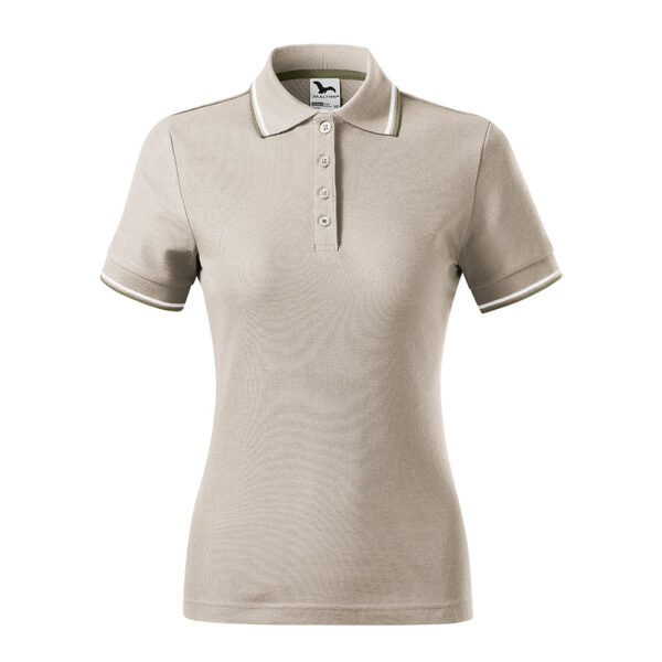Tricou polo bumbac dama Focus, Gri ice - imagine 2