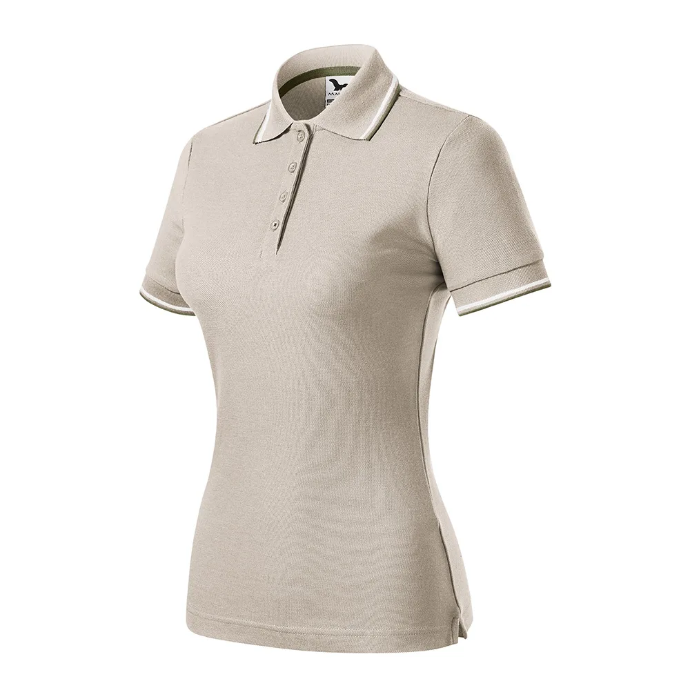 Tricou polo bumbac dama Focus, Gri ice - imagine 1